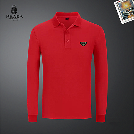 Prada Long-sleeved T-shirts for Men #785818 replica