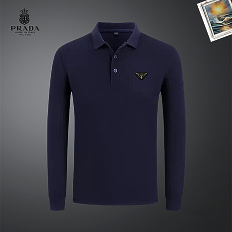 Prada Long-sleeved T-shirts for Men #785819 replica