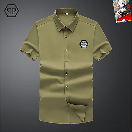 PHILIPP PLEIN Shirts for PHILIPP PLEIN Short-sleeved shirt for men #786420 replica