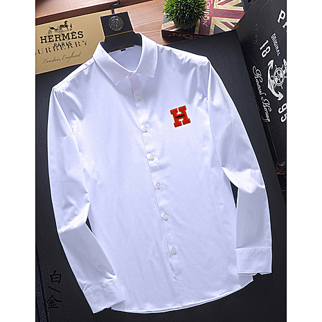 HERMES shirts for HERMES long sleeved shirts for men #786460 replica