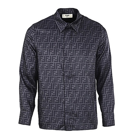 Fendi Shirts for Fendi Long-Sleeved Shirts for men #788880 replica