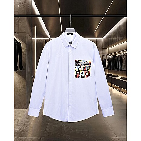 Fendi Shirts for Fendi Long-Sleeved Shirts for men #788889 replica