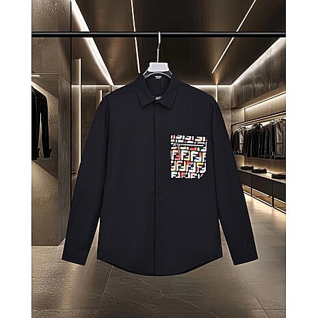 Fendi Shirts for Fendi Long-Sleeved Shirts for men #788896 replica