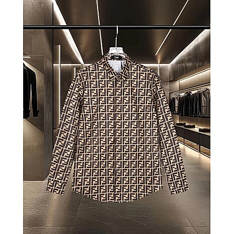 Fendi Shirts for Fendi Long-Sleeved Shirts for men #788897 replica