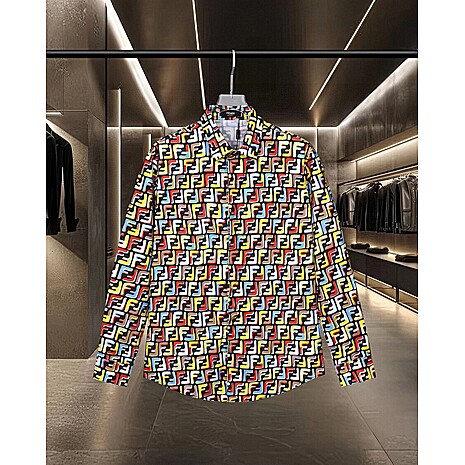 Fendi Shirts for Fendi Long-Sleeved Shirts for men #788898 replica