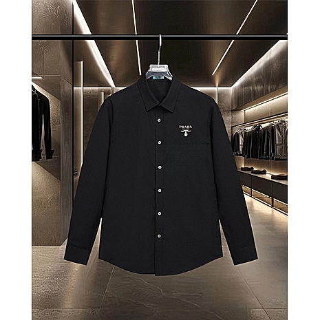 Prada Shirts for Prada long-sleeved shirts for men #789845 replica