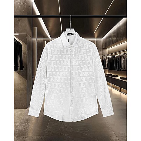Fendi Shirts for Fendi Long-Sleeved Shirts for men #789873 replica