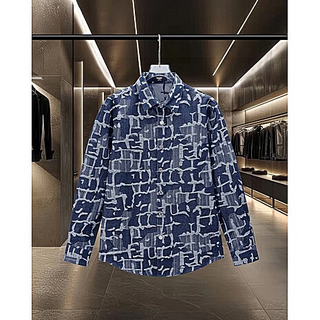 Fendi Shirts for Fendi Long-Sleeved Shirts for men #789874 replica