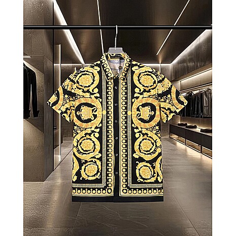 Versace Shirts for Versace Shorts-Sleeveds Shirts For Men #790387 replica