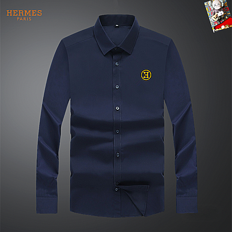 HERMES shirts for HERMES long sleeved shirts for men #799909 replica