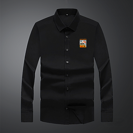 HERMES shirts for HERMES long sleeved shirts for men #799912 replica