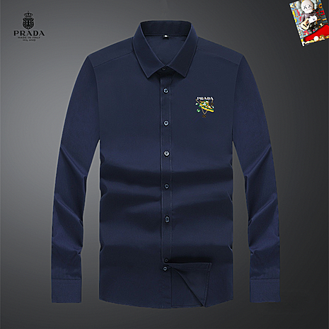 Prada Shirts for Prada long-sleeved shirts for men #800150 replica