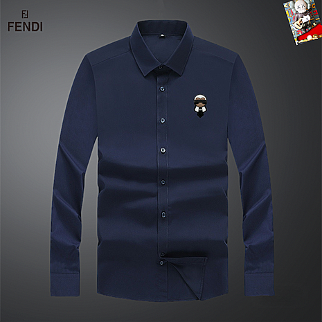 Fendi Shirts for Fendi Long-Sleeved Shirts for men #800646 replica