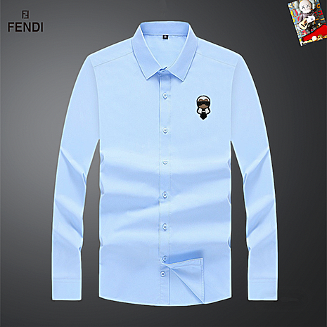 Fendi Shirts for Fendi Long-Sleeved Shirts for men #800649 replica