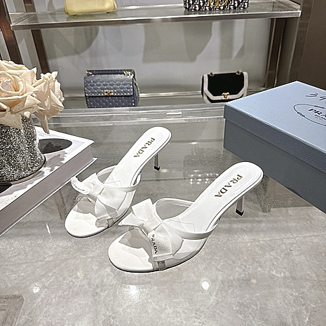 Prada 7.5cm High-heeled slippers for women #812971 replica