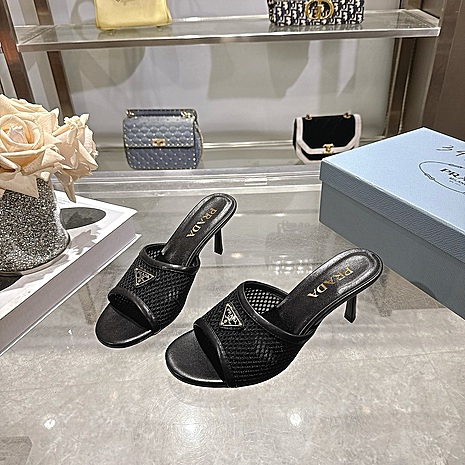 Prada 7.5cm High-heeled slippers for women #812973 replica