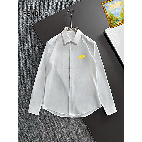 Fendi Shirts for Fendi Long-Sleeved Shirts for men #813501 replica