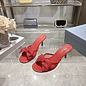 US$99.00 Prada 7.5cm High-heeled slippers for women #812401
