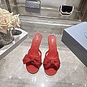 US$99.00 Prada 7.5cm High-heeled slippers for women #812401