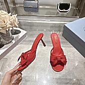 US$99.00 Prada 7.5cm High-heeled slippers for women #812401