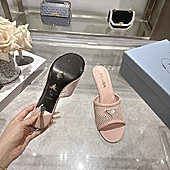 US$99.00 Prada 7.5cm High-heeled slippers for women #812402