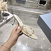 US$99.00 Prada 7.5cm High-heeled slippers for women #812403