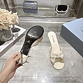 US$99.00 Prada 7.5cm High-heeled slippers for women #812403