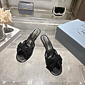 US$99.00 Prada 7.5cm High-heeled slippers for women #812404