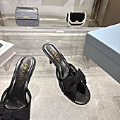 US$99.00 Prada 7.5cm High-heeled slippers for women #812404