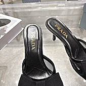 US$99.00 Prada 7.5cm High-heeled slippers for women #812404