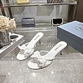 US$99.00 Prada 7.5cm High-heeled slippers for women #812971