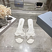 US$99.00 Prada 7.5cm High-heeled slippers for women #812971