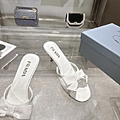 US$99.00 Prada 7.5cm High-heeled slippers for women #812971