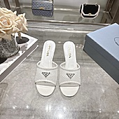 US$99.00 Prada 7.5cm High-heeled slippers for women #812972