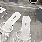US$99.00 Prada 7.5cm High-heeled slippers for women #812972