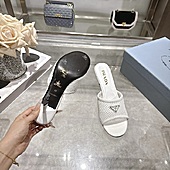 US$99.00 Prada 7.5cm High-heeled slippers for women #812972