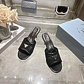 US$99.00 Prada 7.5cm High-heeled slippers for women #812973